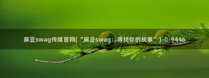 麻豆视频专题：麻豆swag传媒官网(“麻豆swag：寻找你的故事”)