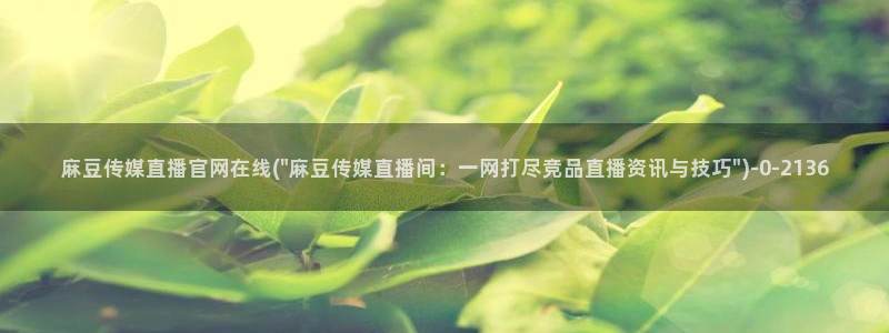 麻豆新片标题
